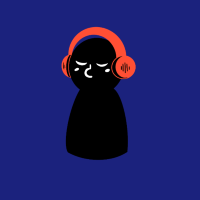 Icon of person listening to music