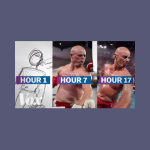Stillshot of AI artist workflow