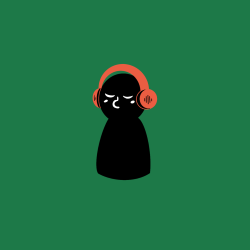 Icon of person listening to music